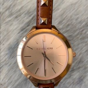 Michael Kors wrap around watch with leather band